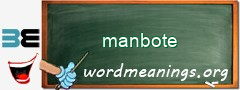 WordMeaning blackboard for manbote